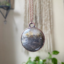 Load image into Gallery viewer, Black Sunstone Moon Necklace #3 - Ready to Ship