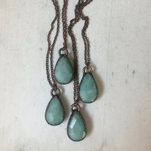 Load image into Gallery viewer, Faceted Amazonite Teardrop Necklace - Ready to Ship