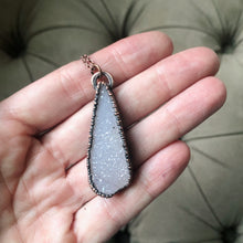 Load image into Gallery viewer, White Druzy Necklace (Teardrop)- Ready to Ship