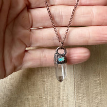 Load image into Gallery viewer, Clear Quartz Point & Raw Opal Necklace #3 - Ready to Ship