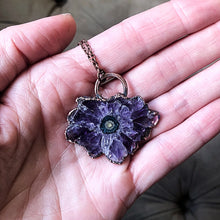 Load image into Gallery viewer, Amethyst Stalactite Slice Necklace - Snow Moon Collection
