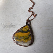 Load image into Gallery viewer, Bumblebee Jasper Teardrop Necklace