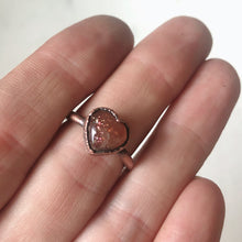 Load image into Gallery viewer, Sunstone Heart Ring - #1 (Size 6.5-6.75) - Ready to Ship