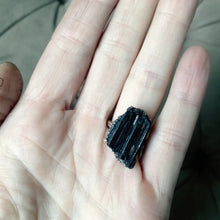 Load image into Gallery viewer, Black Tourmaline Statement Ring #1 (Size 6.75)