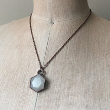 Load image into Gallery viewer, White Moonstone Hexagon Necklace #5 - Ready to Ship