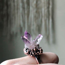Load image into Gallery viewer, Vera Cruz Amethyst Cluster Ring #1 - Ready to Ship