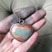 Load image into Gallery viewer, Polychrome Jasper Heart Necklace #4