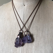 Load image into Gallery viewer, Raw Amethyst Point Necklace - Snow Moon Collection