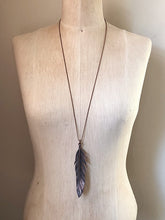 Load image into Gallery viewer, Electroformed Feather Necklace