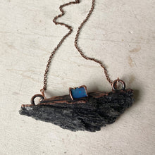 Load image into Gallery viewer, Black Kyanite & Opal Necklace #1 - Ready to Ship