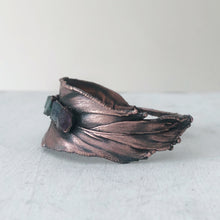 Load image into Gallery viewer, Electroformed Feather Cuff with Raw Chakra Stones #2 - Ready to Ship