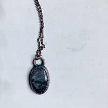 Load image into Gallery viewer, Silver Obsidian Necklace #4