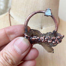 Load image into Gallery viewer, Smoky Quartz Cluster & Aquamarine Necklace #1 - Ready to Ship