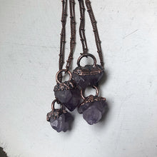Load image into Gallery viewer, Raw Tibetan Amethyst Mini Cluster Necklaces - Snow Moon Collection