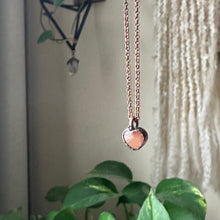 Load image into Gallery viewer, Peach Moonstone Heart Necklace - Ready to Ship