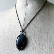 Load image into Gallery viewer, Silver Obsidian Necklace #3