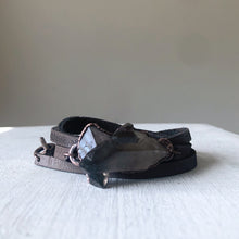 Load image into Gallery viewer, Smoky Quartz Cluster & Leather Wrap Bracelet/Choker - Ready to Ship