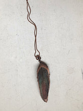Load image into Gallery viewer, Electroformed Multi-Colored Macaw Feather Necklace - Ready to Ship