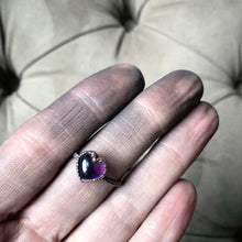 Load image into Gallery viewer, Amethyst Ring - Heart #1 (Size 8.25) - Ready to Ship