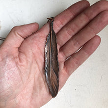 Load image into Gallery viewer, Electroformed Feather Necklace (Icarus Soaring)