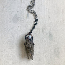 Load image into Gallery viewer, Smoky Quartz Cluster & Rainbow Moonstone Necklace #1 - Ready to Ship