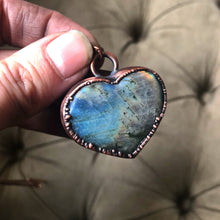 Load image into Gallery viewer, Labradorite Heart Necklace #4