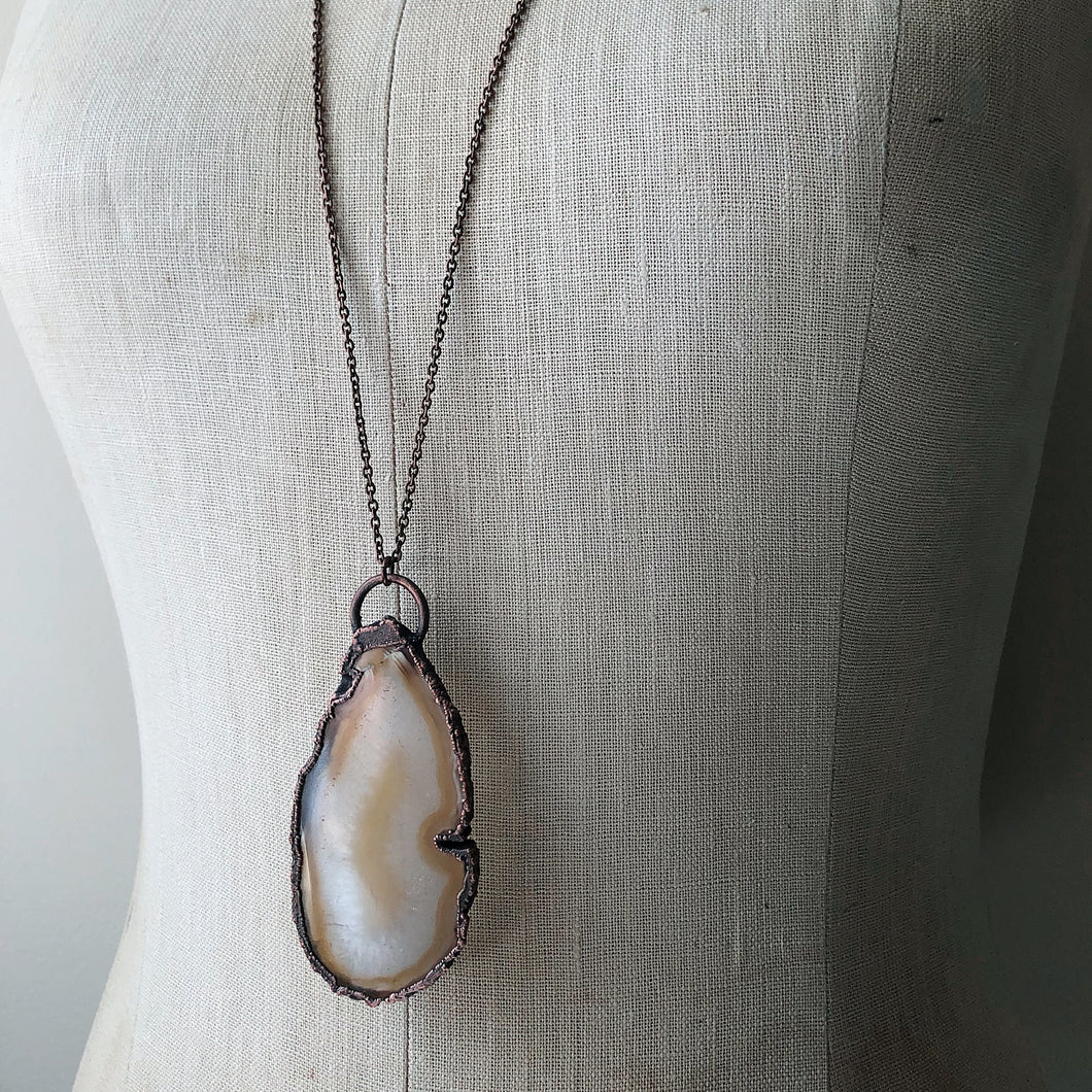 Agate Slice Portal of the Infinite Sun Necklace - Ready to Ship