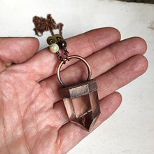 Load image into Gallery viewer, Polished Natural Citrine Point & Flower Jade Necklace (Icarus Soaring)