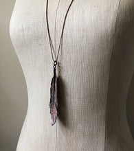 Load image into Gallery viewer, Electroformed Feather Necklace (Icarus Soaring)