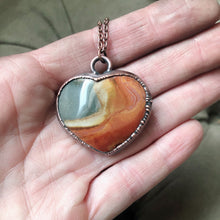 Load image into Gallery viewer, Polychrome Jasper Heart Necklace #4