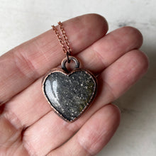 Load image into Gallery viewer, Black Sunstone Heart Necklace #1 - Ready to Ship
