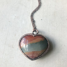 Load image into Gallery viewer, Polychrome Jasper Heart Necklace #1