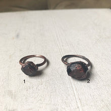 Load image into Gallery viewer, Medium Raw Garnet Stacking Ring - (Super Blood Wolf Moon)