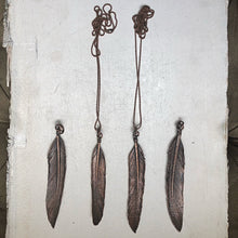 Load image into Gallery viewer, Electroformed Feather Necklace (Standard Style #1) - Moksha Collection