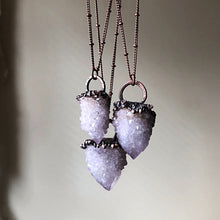 Load image into Gallery viewer, Amethyst Spirit Quartz Point Necklace - Snow Moon Collection