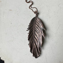 Load image into Gallery viewer, Electroformed Wild Feather Messenger Necklace - Ready to Ship