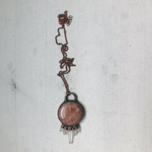 Load image into Gallery viewer, Round Sunstone & Clear Quartz Necklace - Ready to Ship