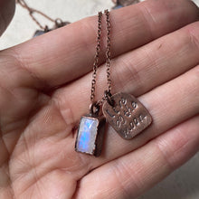 Load image into Gallery viewer, Live By the Moon Necklace with Rainbow Moonstone - Ready to Ship