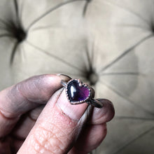 Load image into Gallery viewer, Amethyst Ring - Heart #1 (Size 8.25) - Ready to Ship
