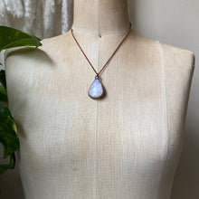 Load image into Gallery viewer, Rainbow Moonstone Teardrop Necklace #2 - Ready to Ship