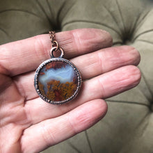 Load image into Gallery viewer, Moss Agate Full Moon Necklace #4 - Ready to Ship