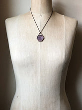 Load image into Gallery viewer, Amethyst Hexagon Necklace