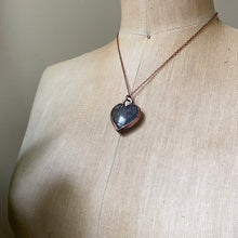 Load image into Gallery viewer, Black Sunstone Heart Necklace #2 - Ready to Ship