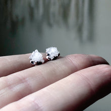 Load image into Gallery viewer, Clear Quartz Druzy Earrings #1 - Ready to Ship