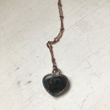Load image into Gallery viewer, Moss Agate Heart Necklace #4 - Ready to Ship