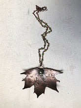 Load image into Gallery viewer, Electroformed Maple Leaf with Labradorite Necklace (Large) #1 - Ready to Ship