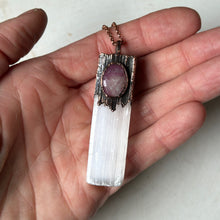 Load image into Gallery viewer, Selenite & Pink Sapphire Necklace - Ready to Ship