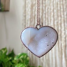 Load image into Gallery viewer, Druzy “Broken Open” Heart Necklace #1 - Ready to Ship