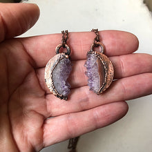 Load image into Gallery viewer, Amethyst Moon Phase Necklaces - Snow Moon Collection