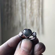 Load image into Gallery viewer, Grey Moonstone & Clear Quartz Druzy Ring - #1 (Size 6) - Ready to Ship